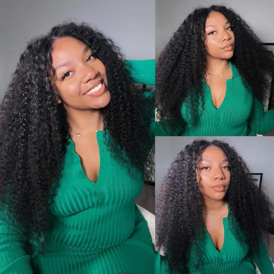 V Part Wig Human Hair Curly Wig No Leave Out Glueless Wig With Clip For Women No Sew In 30 Inch None Lace Front Wigs Natural Wig