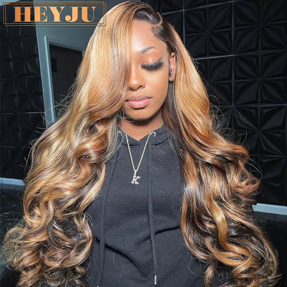 Body Wave Highlight Wigs Human Hair 13x4 13x6 Lace Frontal Wig Brazilian Colored Human Hair Wigs For Women Loose Deep Wave Sale