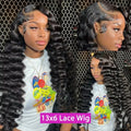 30 Inch Loose Deep Wave Frontal Wig Human Hair 13x4 Curly Lace Front Wig Transparent HD Lace Water Wigs 180 Density Brazilian