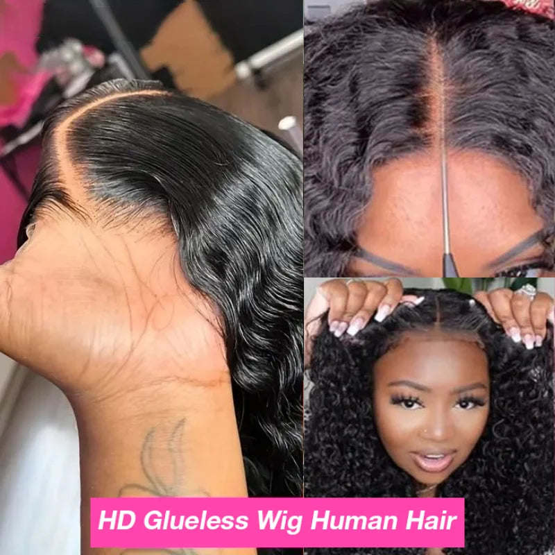 Glueless 100% Human Hair Kinky Wear & Go