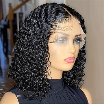 Glueless Kinky Curly Wig 100% Human Hair