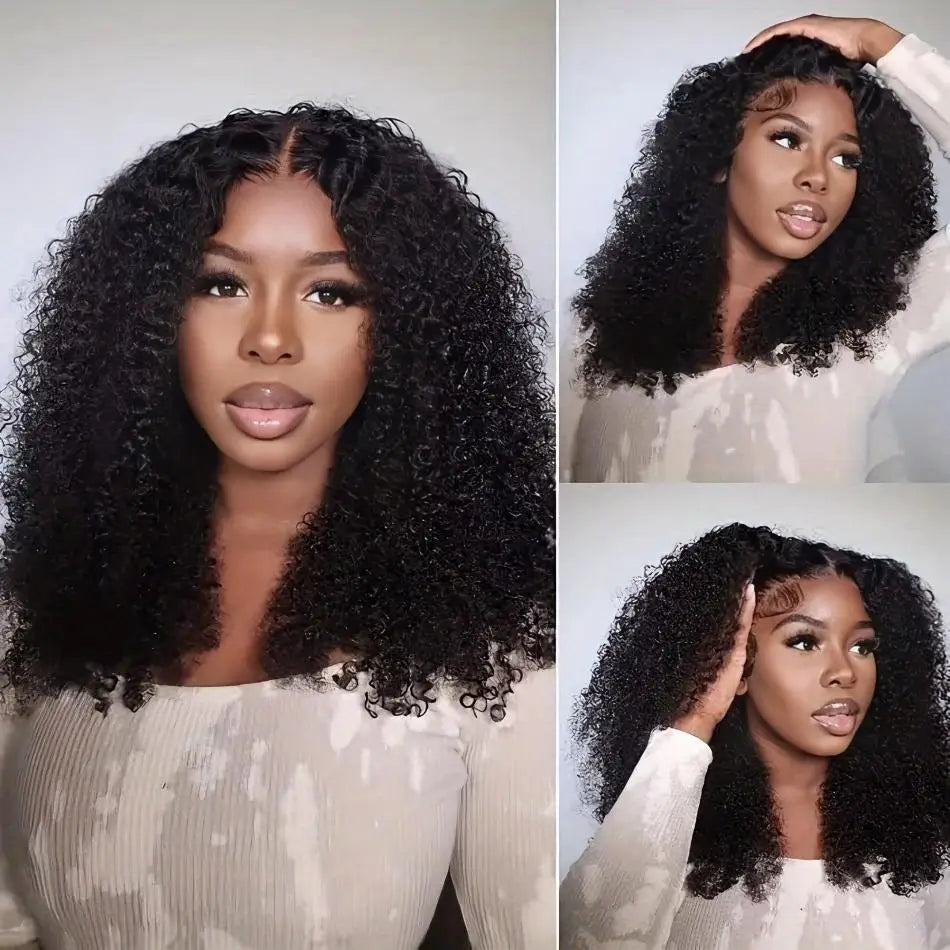 V Part Wig Human Hair Curly Wig No Leave Out Glueless Wig With Clip For Women No Sew In 30 Inch None Lace Front Wigs Natural Wig