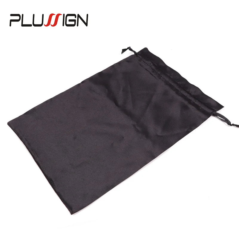 Satin Storage Bags 25*35cm wig storage Satin Wig Bags Black Pink Soft Silk Wig Bag For Hair Wig Packaging Tools