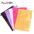 Satin Storage Bags 25*35cm wig storage Satin Wig Bags Black Pink Soft Silk Wig Bag For Hair Wig Packaging Tools