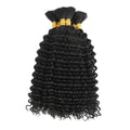 Boho Braids Human Hair Bulk 2Bundles Deep Wave For Braiding Curly Hair Bundles No Weft Brazilian 100 Gram Colored Hair