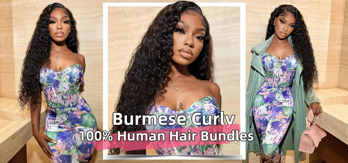 PerisModa 15A Burmese Curly Bundles 100% Human Hair Bundles Pix Curly Bundles Raw Unprocessed Human Hair Extensions 1/3/4 Pcs