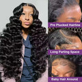 Wet Curly 30 40 Inches Loose Deep Wave 13x6 HD Lace Front Wigs Brazilian Water Wave 13x4 Lace Frontal Human Hair Wig For Women