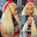 613 Loose Deep Wave Honey Blonde Human Hair Wigs 13x4 HD Lace Front Wigs Curly 13x6 Lace Frontal Wigs Color PrePlucked Women Wig