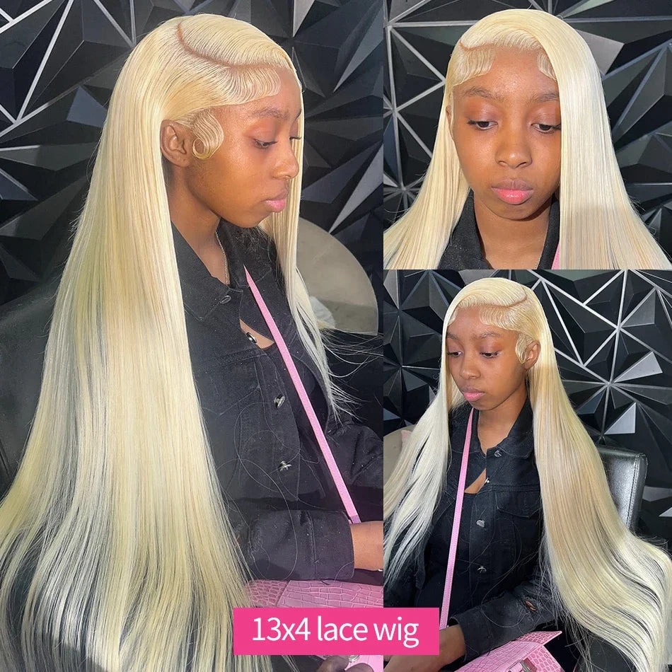 613 Hd Lace Frontal Wig 13x6 Straight Human Hair Wigs Pre Plucked Brazilian 30inch Blonde 613 Human Hair Wig 13x4 Lace Front Wig
