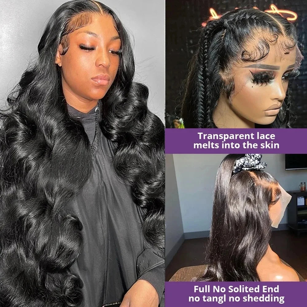 30 40 44 Inch Body Wave 13x4 13x6 360 Hd Lace Frontal Wig Human Hair 4x4 5x5 Brazilian PrePlucked Lace Front Hair Wigs For Women