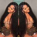 15A Raw 250% Deep Curly Human Hair Wigs 13x6 HD Lace Frontal Wig Full Cuticle Water Wave Lace Front Human Hair Wig Glueless Wigs