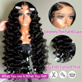 Wet Curly 30 40 Inches Loose Deep Wave 13x6 HD Lace Front Wigs Brazilian Water Wave 13x4 Lace Frontal Human Hair Wig For Women