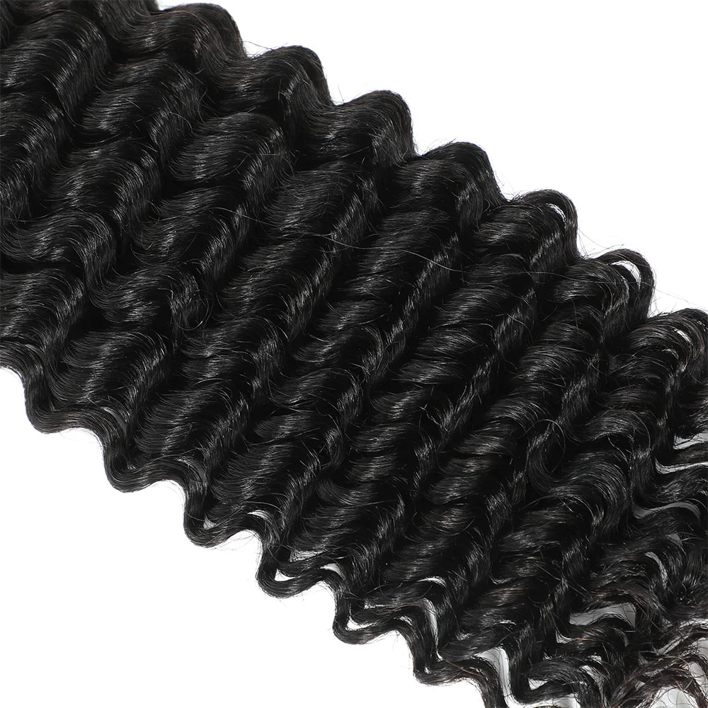 Boho Braids Human Hair Bulk 2Bundles Deep Wave For Braiding Curly Hair Bundles No Weft Brazilian 100 Gram Colored Hair