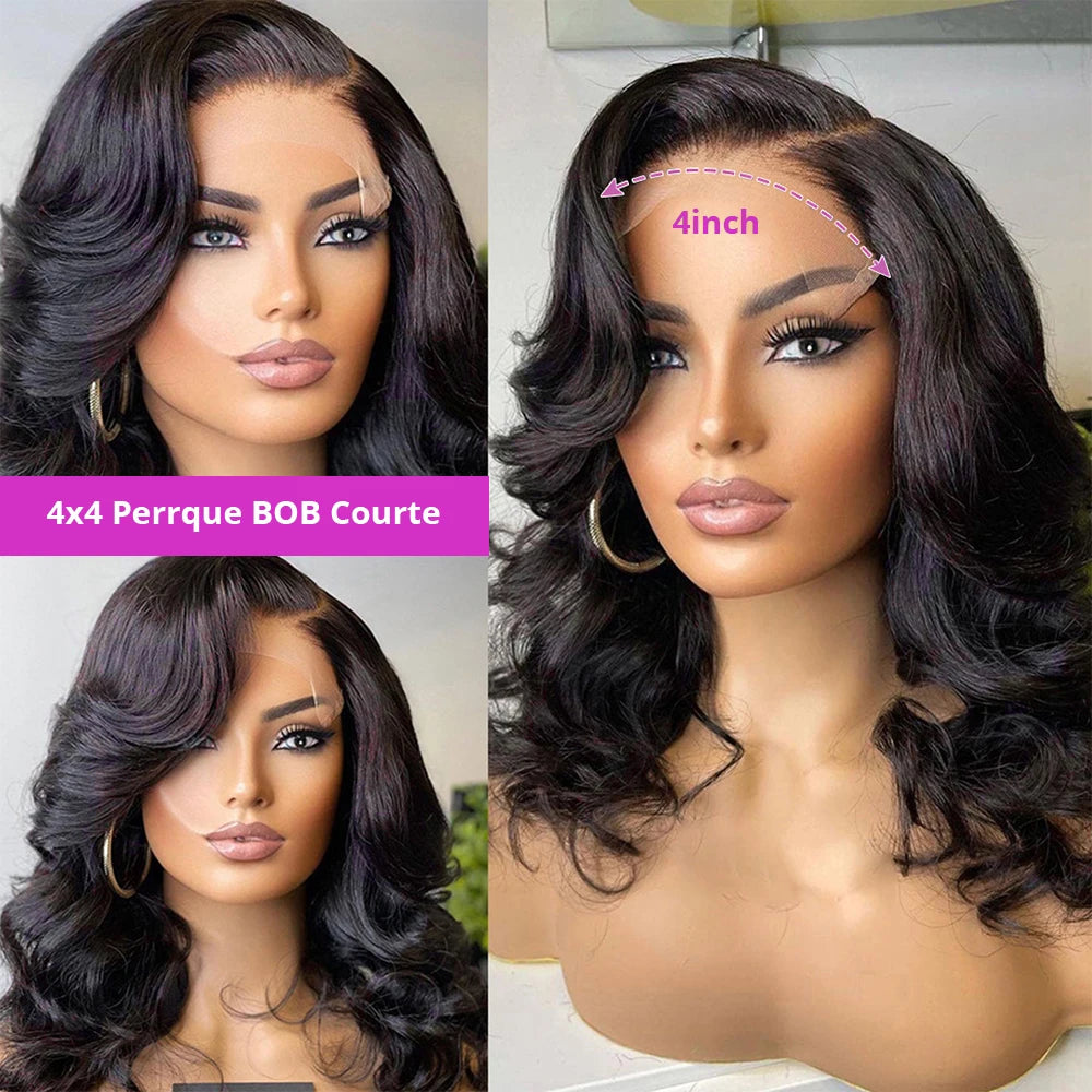 Bob Wig Brazilian Virgin Glueless Human Hair