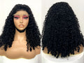 5x5 Glueless Highlight Burmese Bouncy Curly Human Hair Wigs 350% Density Lace Closure Pixie Curly Wigs for Women PrePlucked Remy