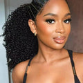 Afro Kinky Curly Drawstring Ponytail Human Hair Natural Ponytail Extension 12A Brazilian Virgin Human Hair Ponytail Natural Blac