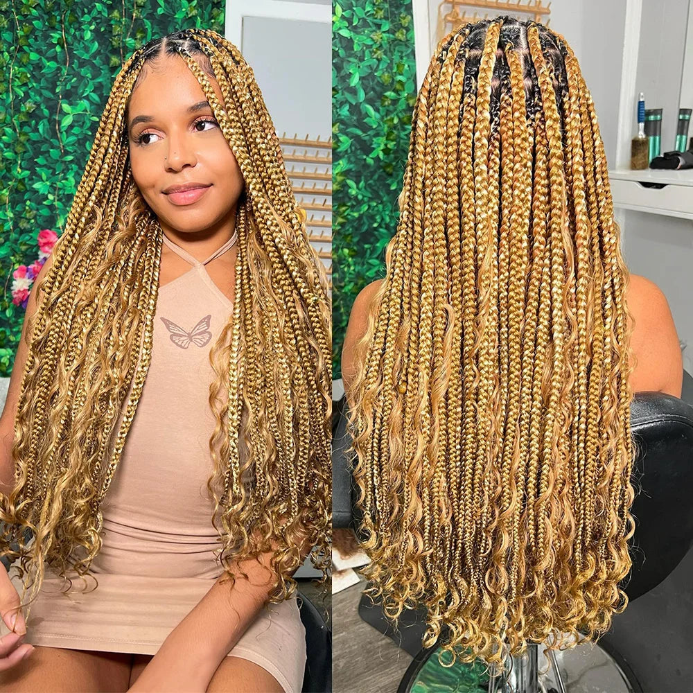 Boho Braids Human Hair Bulk 2Bundles Deep Wave For Braiding Curly Hair Bundles No Weft Brazilian 100 Gram Colored Hair