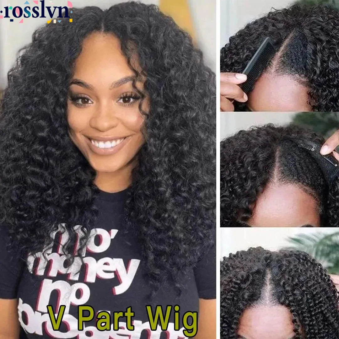 Kinky Curly Water Wave V Part Brazilian Human Hair