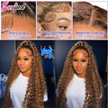 Highlight Deep Wave Wigs 100%Human Hair Wig 13x6/13X4 HD Lace Frontal Wig Honey Blonde 13x4 Lace Front Human Hair Wigs For Women