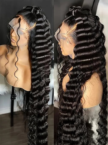 Lace Frontal Wig Brazilian Loose Deep Wave Pre-plucked
