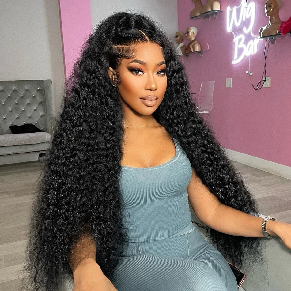 SWANEE Burmese Curly Human Hair Bundles Raw Hair Bundles 12A Curly Human Virgin Hair Weaving For Women Natural Black Color
