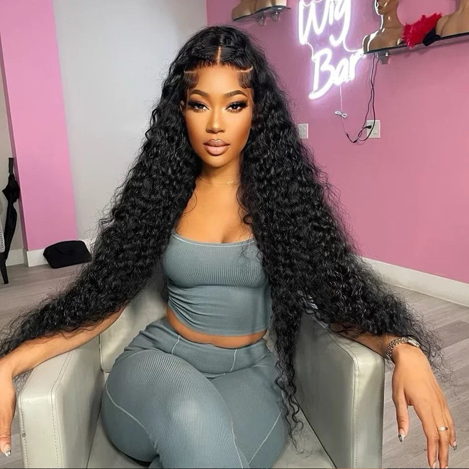 SWANEE Burmese Curly Human Hair Bundles Raw Hair Bundles 12A Curly Human Virgin Hair Weaving For Women Natural Black Color