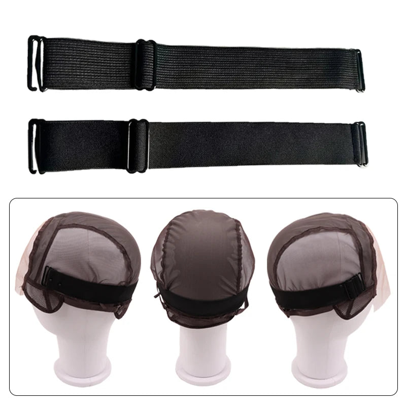 Adjust Elastic Hair Band For Wig Black Brown Blond Wig Band To Hold Wigs Anti Slip Hair Bands For Wigs Top Wig Accessories Stuff