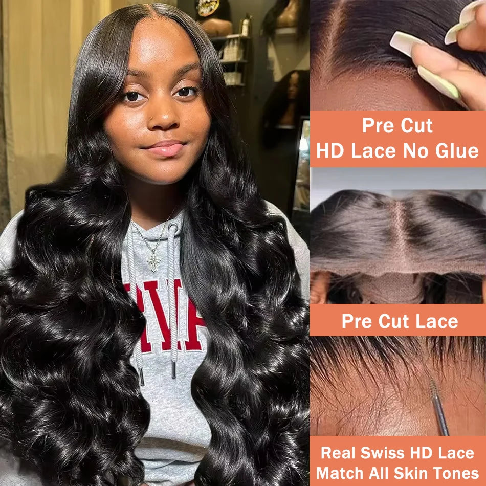 Wigirl HD 200% 5X5 Glueless 30 42 Inches Body Wave 6x6 Ready To Wear Lace Front Human Hair Wigs Closure Wig Lace Frontal Wig