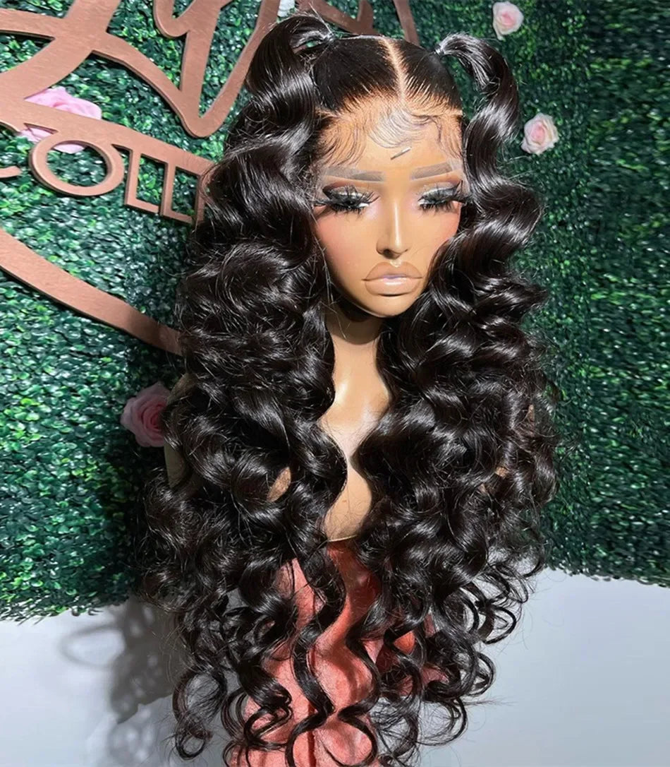 30 40Inch Human Hair 13x6 13x4 HD Lace Frontal Wig Brazilian Loose Deep Wave Curly Human Hair 360 Full Lace Front Wig Preplucked