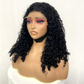 5x5 Glueless Highlight Burmese Bouncy Curly Human Hair Wigs 350% Density Lace Closure Pixie Curly Wigs for Women PrePlucked Remy