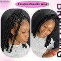 Short Spring Twist Braids Wig Synthetic Full Lace Front Passion Twists Wigs Curly Ends Knotless Box Twist Braiding Wig For Women