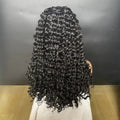 13x6 Lace Braided Synthetic Wig Deep Wave Transparent Lace Frontal With Baby Hair Kinky Curly For Black Women High Quality Wig