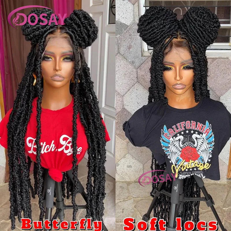40" Butterfly Senegalese Twist Braided Wig – Full Lace