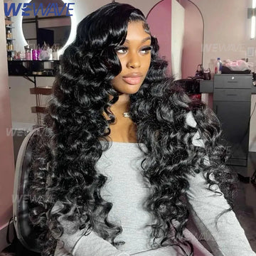 30 Inch Loose Deep Wave Frontal Wig Human Hair 13x4 Curly Lace Front Wig Transparent HD Lace Water Wigs 180 Density Brazilian