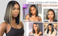 Glueless Bob Wigs Human Hair Pre Plucked Pre Cut P1b/27 5x5 HD Lace Closure Blonde Highlight Ombre Lace Front Human Hair Wigs