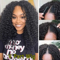 V Part Wig Human Hair Kinky Curly Glueless Wigs Human Hair Afro Pizzazz Wig No Leave Out For Black Brazilian hair wigs 40 inch