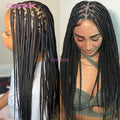 Synthetic Triangle Braids Hair Wig Full Lace Braided Wigs For Black Women Knotless Box Braid Wig 26
