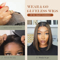 Glueless Bob Wigs Human Hair Pre Plucked Pre Cut P1b/27 5x5 HD Lace Closure Blonde Highlight Ombre Lace Front Human Hair Wigs