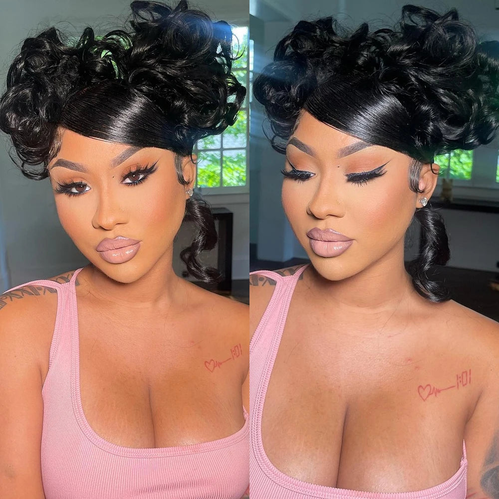 40 Inch Body Wave 360 Full HD Lace Frontal Wigs 100% Human Hair Preplucked Brazilian 250 Density 13x6 Lace Front Human Hair Wig