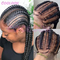 360 Full Lace Cornrow Braided Wigs For Black Women Synthetic Knotless 20