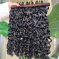 SWANEE Burmese Curly Human Hair Bundles Raw Hair Bundles 12A Curly Human Virgin Hair Weaving For Women Natural Black Color