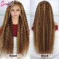 Highlight Deep Wave Wigs 100%Human Hair Wig 13x6/13X4 HD Lace Frontal Wig Honey Blonde 13x4 Lace Front Human Hair Wigs For Women