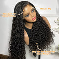 100% Human Hair 13x6 HD Transparent Deep Wave Lace Frontal Wigs 13x4 Water Curly Lace Front Wig 30 40 Inch Kinky Brazilian Black