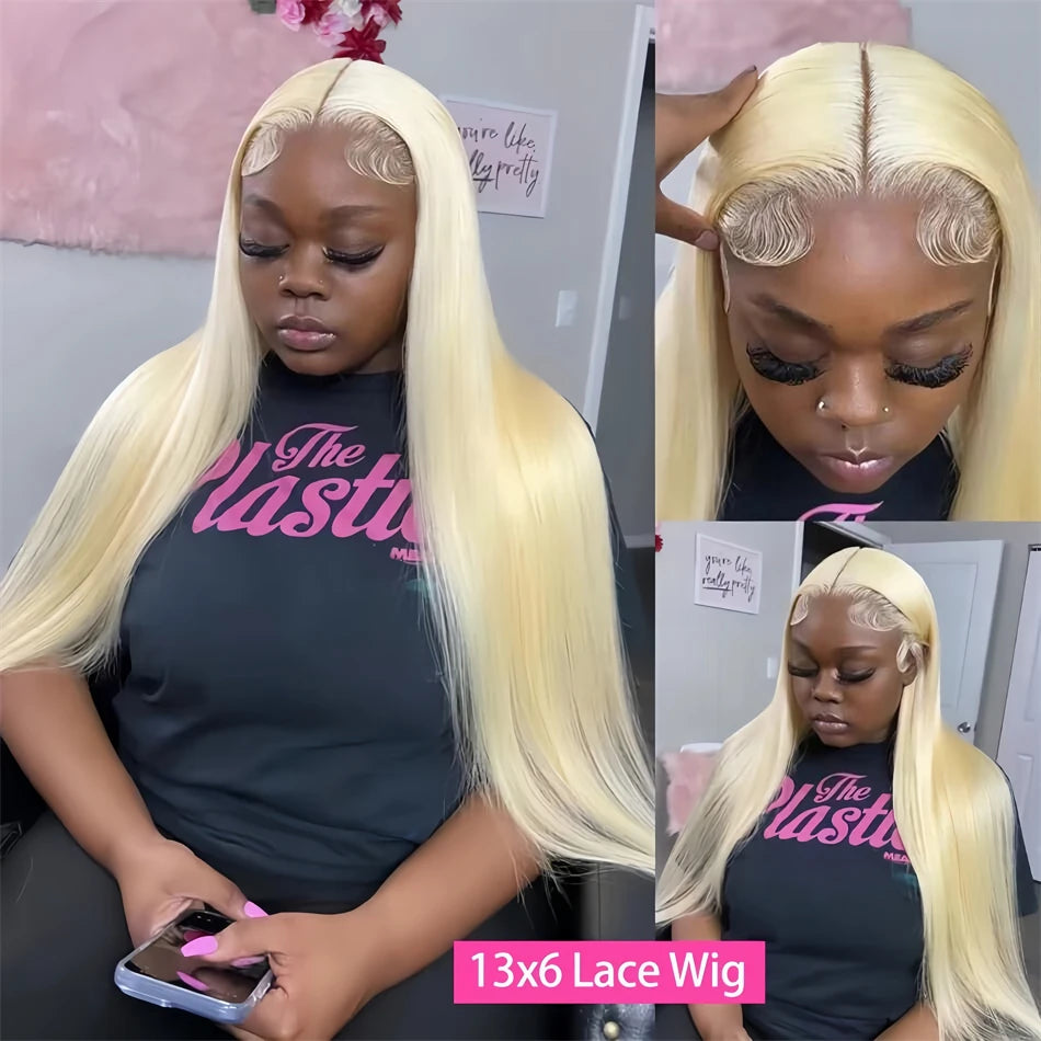 613 Hd Lace Frontal Wig 13x6 Straight Human Hair Wigs Pre Plucked Brazilian 30inch Blonde 613 Human Hair Wig 13x4 Lace Front Wig