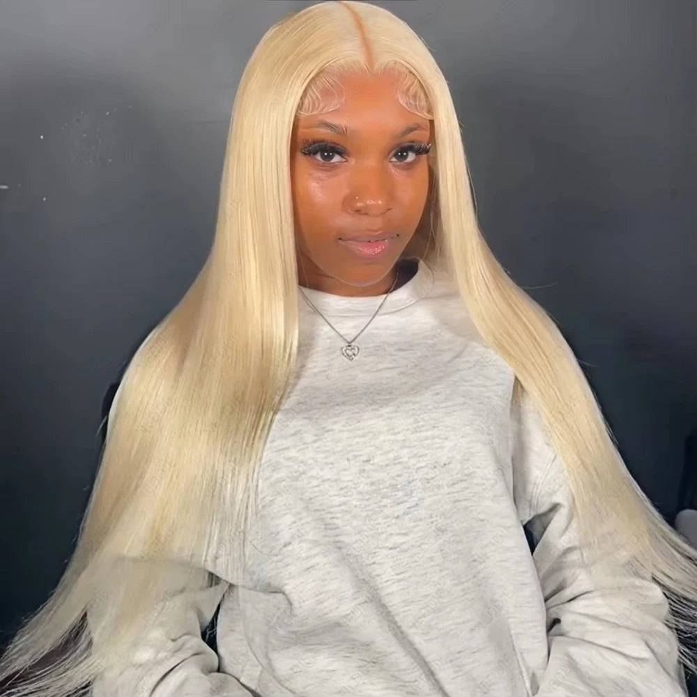 613 Hd Lace Frontal Wig 13x6 Straight Human Hair Wigs Pre Plucked Brazilian 30inch Blonde 613 Human Hair Wig 13x4 Lace Front Wig