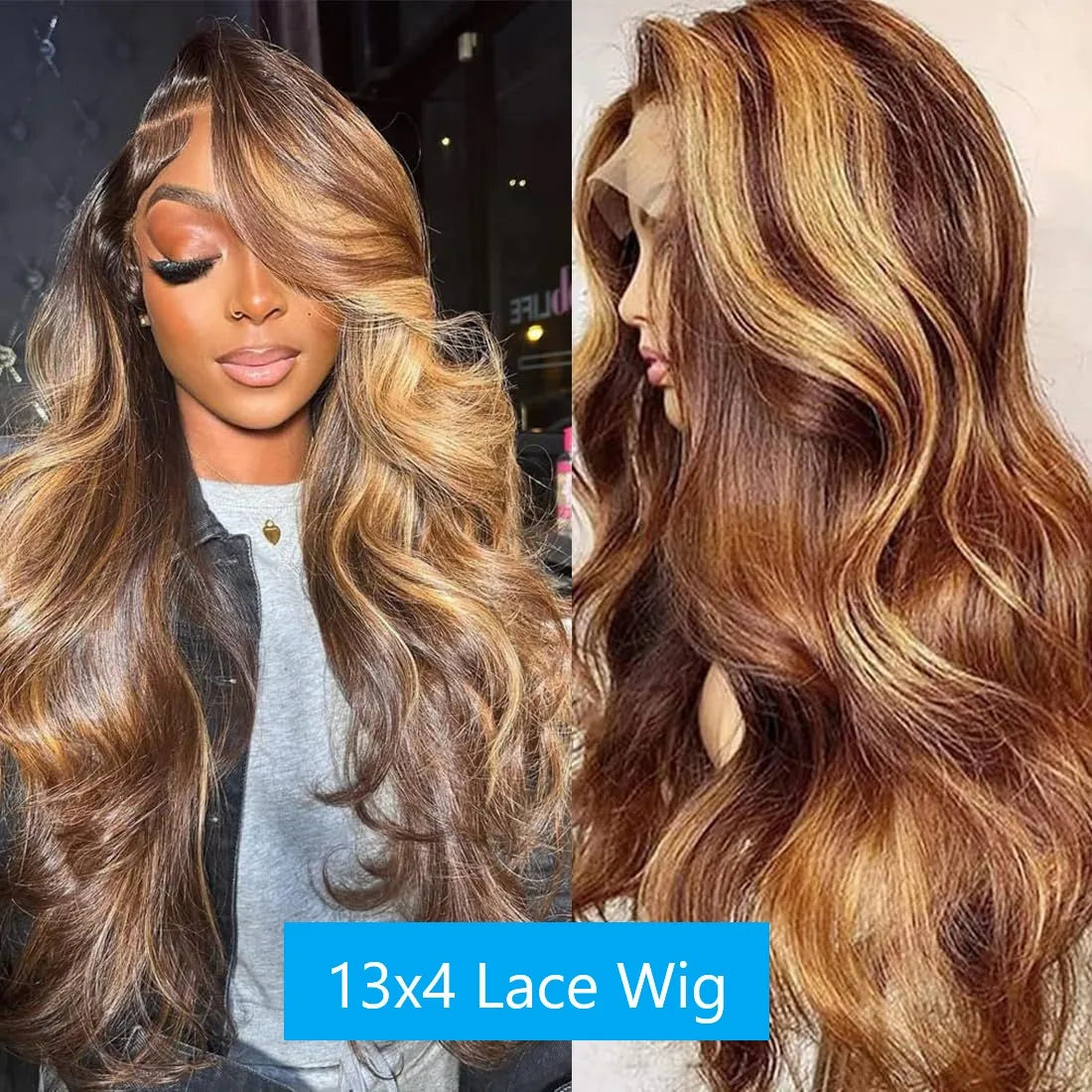 4/27 Body Wave Lace Front Wigs 13x4 Highlight Ombre Human Hair Honey Blonde Pre Plucked 13x6 HD Transparent Lace Glueless Wigs
