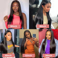 40 46Inch Bone Straight Lace Front Wigs Human Hair 13x6 360 Hd Lace Frontal Wig Brazilian Hair PrePlucked For Women 300% Density