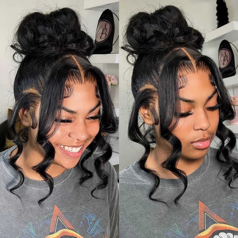 40 Inch Body Wave 360 Full HD Lace Frontal Wigs 100% Human Hair Preplucked Brazilian 250 Density 13x6 Lace Front Human Hair Wig