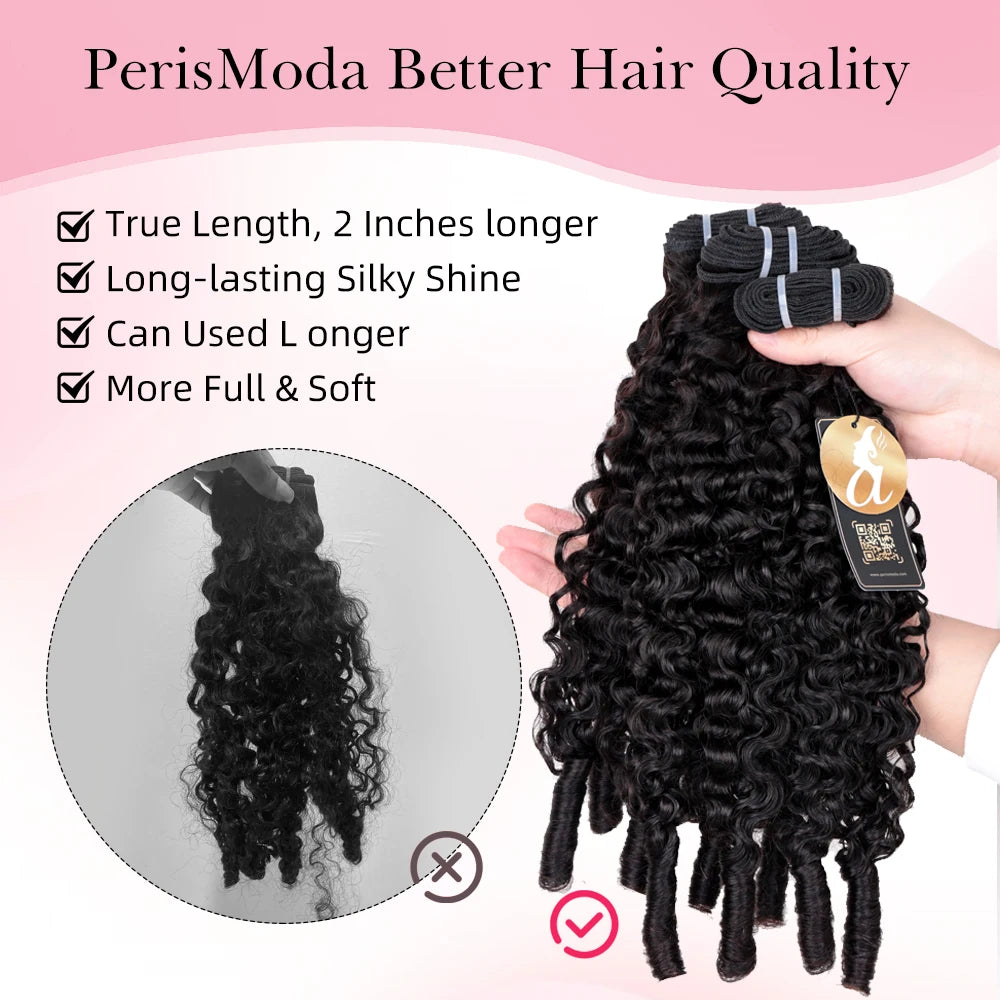 PerisModa 15A Burmese Curly Bundles 100% Human Hair Bundles Pix Curly Bundles Raw Unprocessed Human Hair Extensions 1/3/4 Pcs