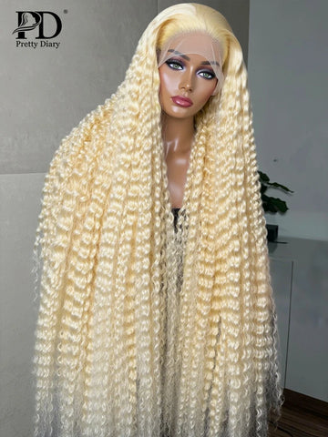 613 Loose Deep Wave Honey Blonde Human Hair Wigs 13x4 HD Lace Front Wigs Curly 13x6 Lace Frontal Wigs Color PrePlucked Women Wig